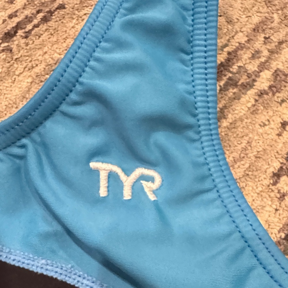 Tyr Women's One Piece Swimsuit In Black And Blue View 2